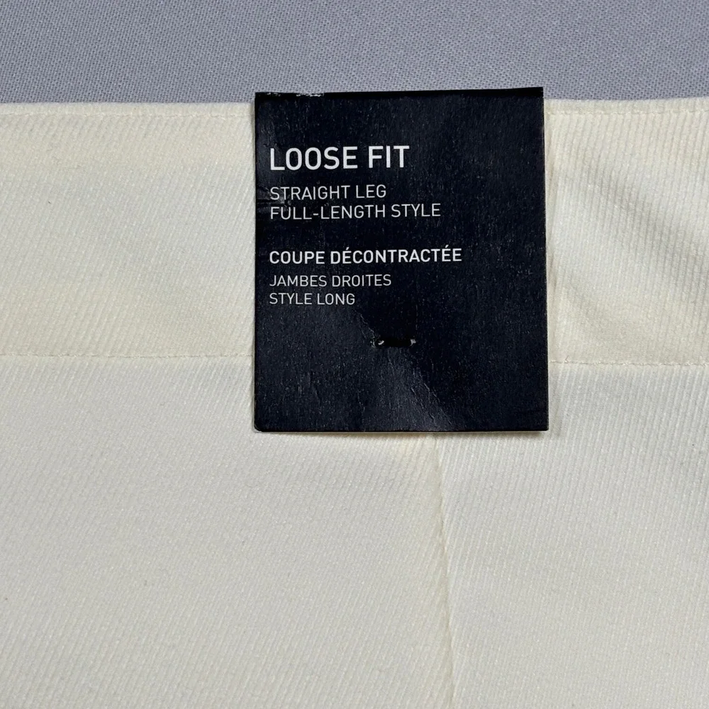 Adidas Go-To Prog‎ Pant Mens 36x32 Ivory Loose Fit Straight Leg Golf IQ2966 NWT